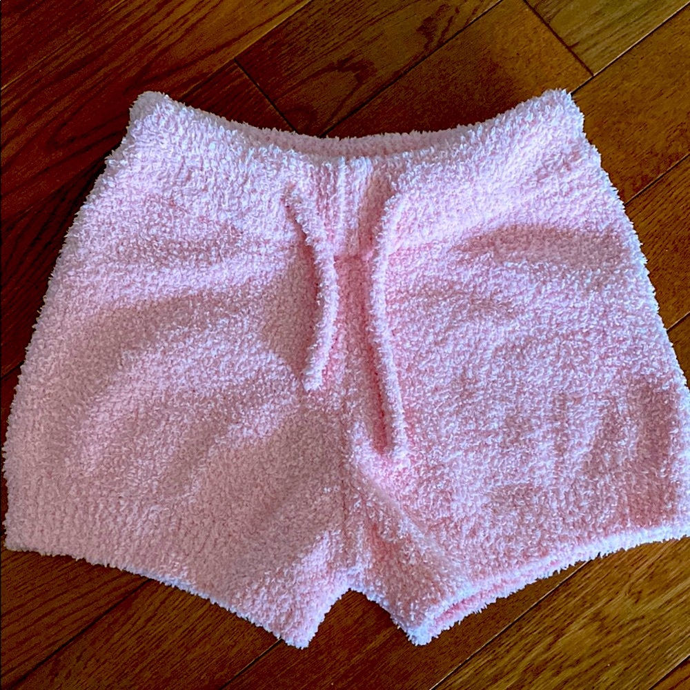 Pleshy Cozy Soft Pink Fleece Lounge Shorts